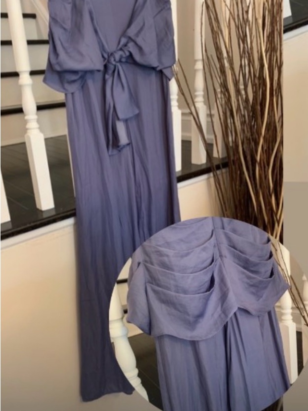 DO+BE Lavender Wide Leg Pant with Draped Bodice